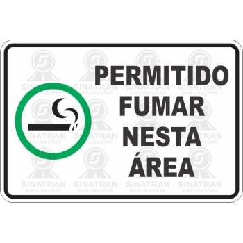 Permitido fumar nesta área 